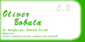 oliver bobula business card
