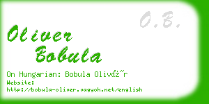 oliver bobula business card